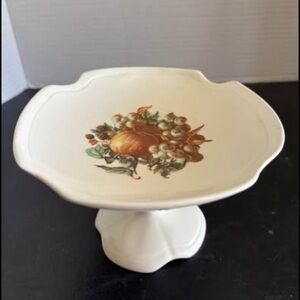 VTG Ceramic pedestal candy dish,trinket dish,soap dish LOMA @1951 products